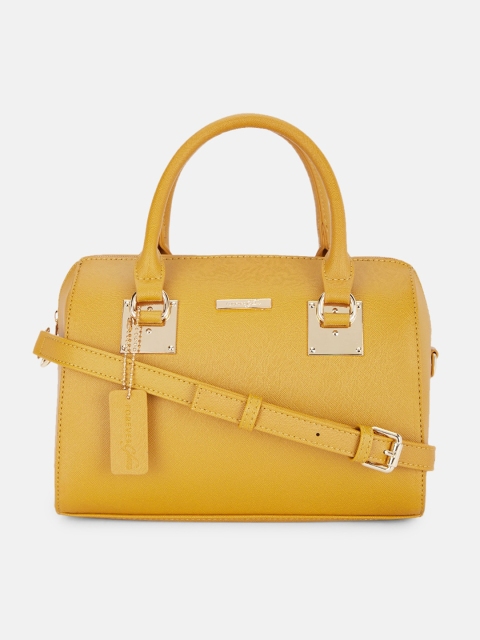 

Forever Glam by Pantaloons Mustard Yellow Solid Handheld Bag