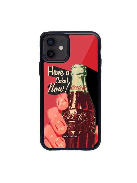 

macmerise Red & Black Have A Coke Now Glass iPhone 12 Mini Phone Case