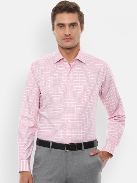 

Louis Philippe Men Pink Checked Casual Shirt