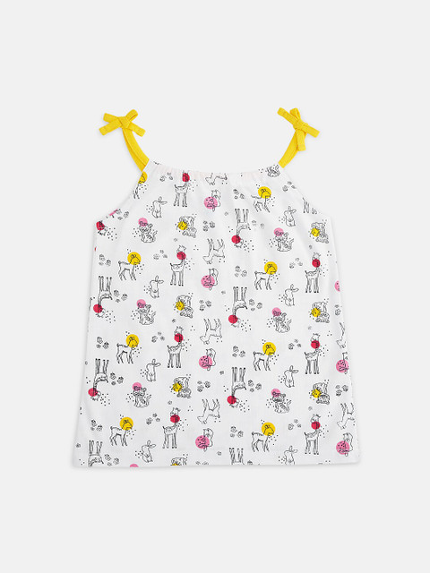 

Pantaloons Baby Unisex Kids White Printed Round Neck T-shirt