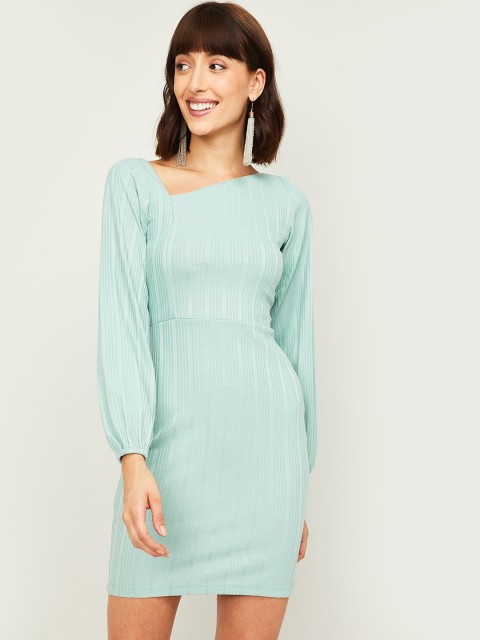 

Ginger by Lifestyle Women Green Striped Bodycon Dress