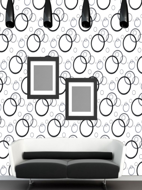 

Wollzo White & Grey Geometric Printed Wall Sticker