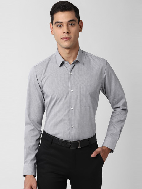 

Peter England Men Grey Printed Casual Shirt