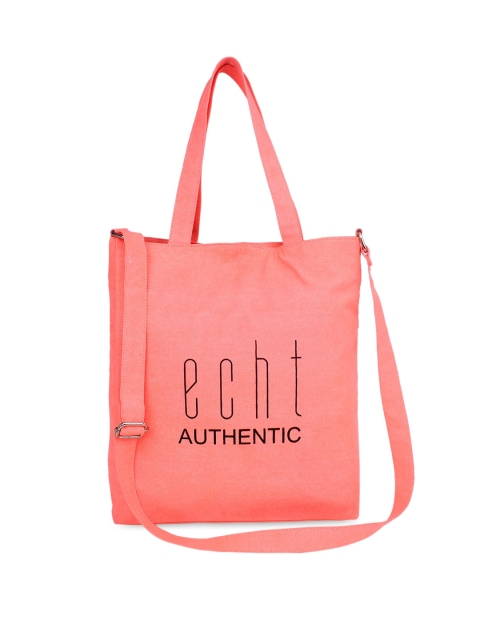 

echt Orange Printed Tote Bag