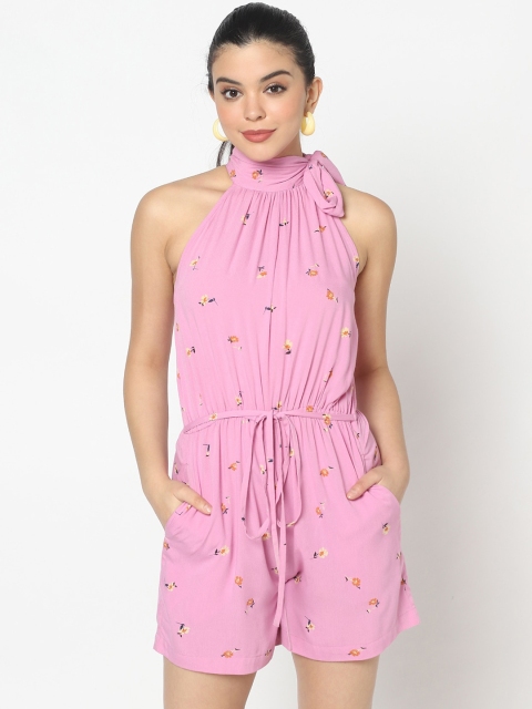 

SQew Women Pink Printed Playsuit