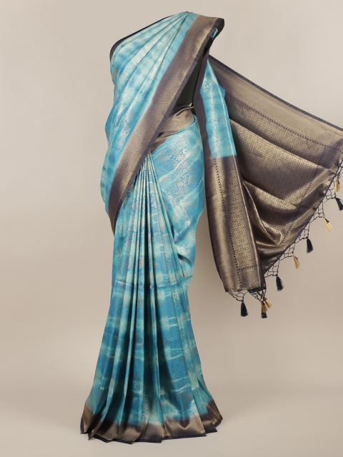

Pothys Blue Woven Design Jute Silk Saree