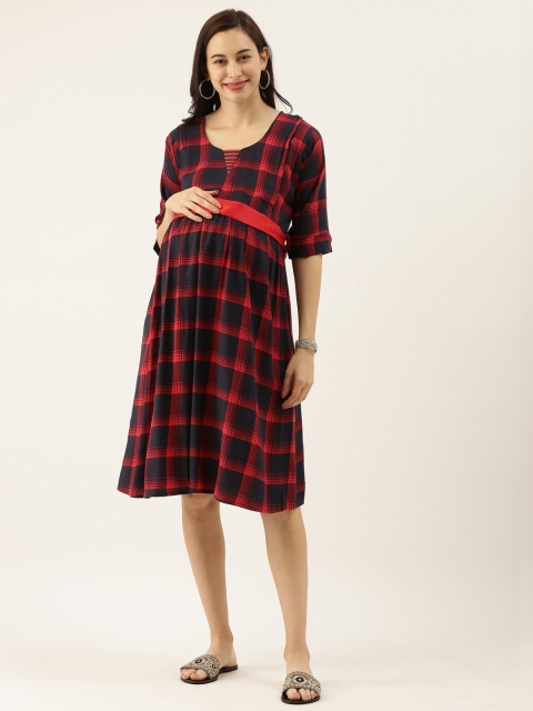 

GOLDSTROMS Women Red Printed Gown Maternity Dress