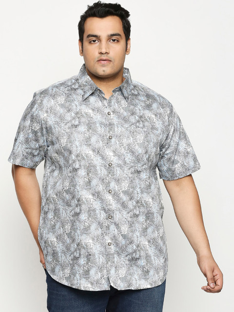 

Vivids India Men Grey Regular Fit Printed Casual Shirt