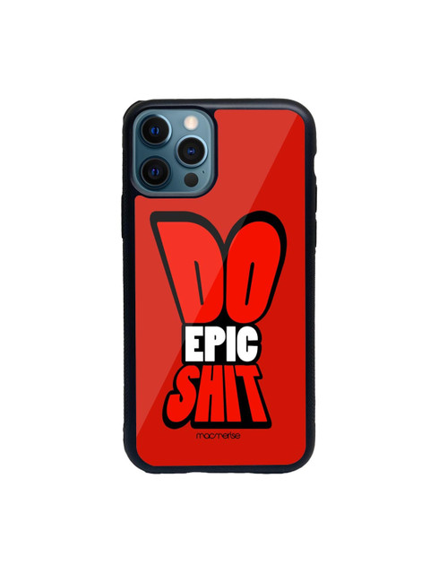 

macmerise Red & Black Do Epic Shit Printed iPhone 12 Pro Back Case