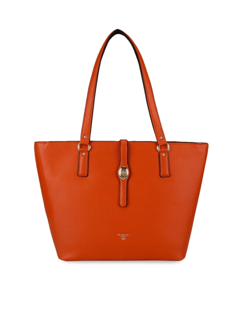 

Da Milano Orange Solid Leather Shoulder Bag