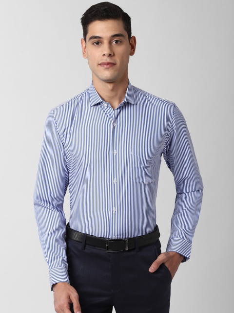 

Peter England Men Blue & White Regular Fit Striped Formal Shirt