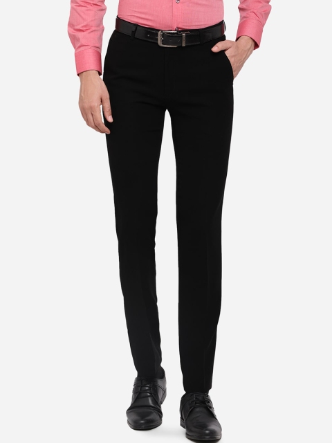 

JB STUDIO Men Black Regular Fit Solid Formal Trousers