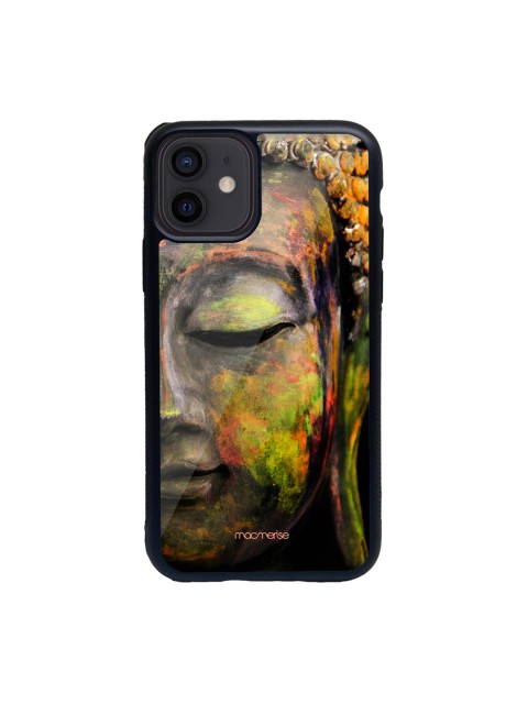 

macmerise Grey & Yellow Buddha Art Glass iPhone 12 Phone Case