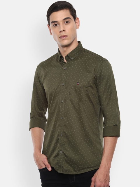 

Louis Philippe Sport Men Olive Green Printed Casual Shirt