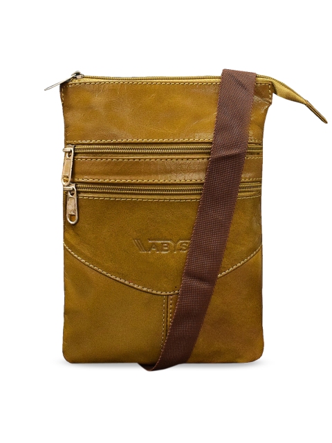 

ABYS Unisex Tan Solid Messenger Bag