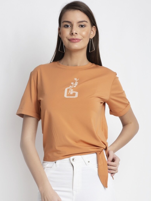 

Global Republic Brown Printed Regular Top
