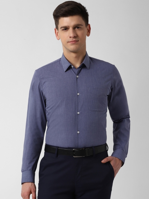 

Peter England Men Navy Blue Regular Fit Solid Formal Shirt