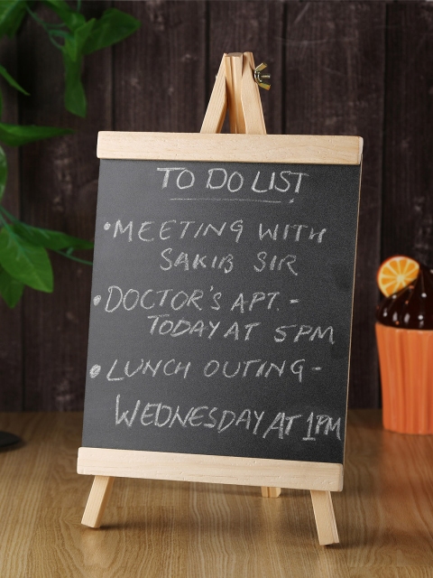 

Bigsmall Black & Brown Desk Chalk Board