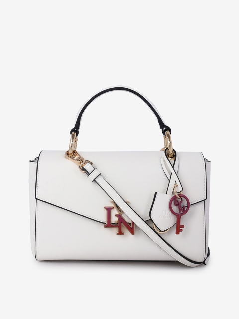 

LYN White Solid Satchel