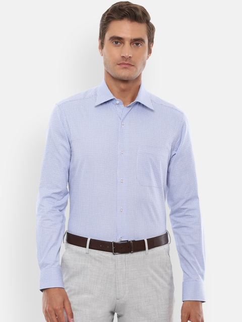 

Louis Philippe Men Blue Checked Casual Shirt
