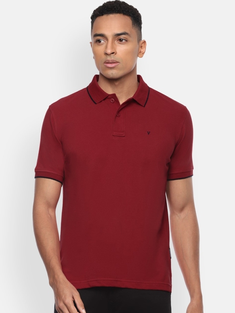 

Van Heusen Sport Men Maroon Solid Polo Collar T-shirt