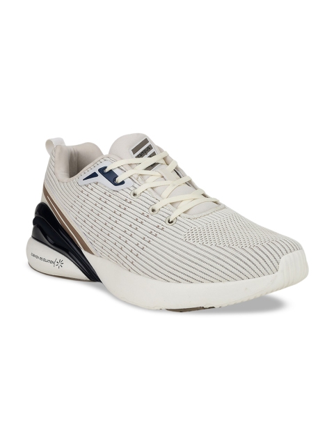 

Campus Men Cream-Coloured Mesh Running Shoes