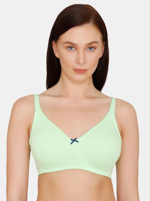 

Zivame Green Solid Non-Wired Non Padded Everyday Bra ZI104HFASHAGREN
