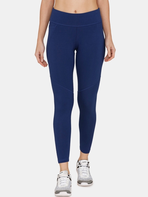 

Zelocity by Zivame Women Navy Blue Solid Tights