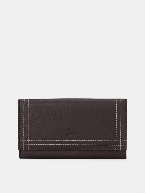 

Pacific Gold Women Brown Textured Two Fold Wallet