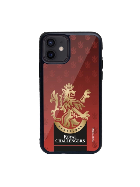 

macmerise Red & Black RCB Regal Pattern Glass iPhone 12 Mini Phone Case