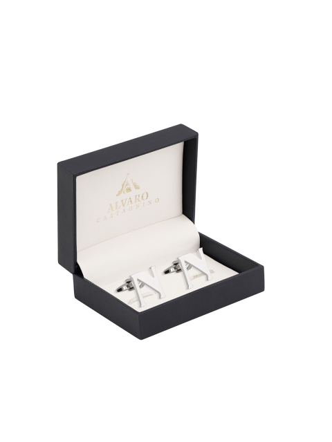 

Alvaro Castagnino Silver-Toned Alphabet Cufflinks