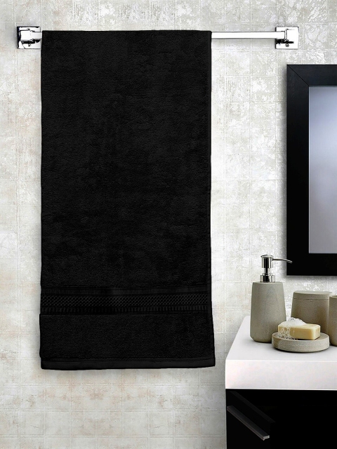 

Lushomes Unisex Black Solid 550 GSM Bath Towel