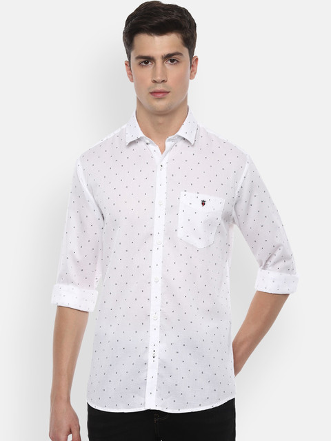

Louis Philippe Sport Men White Slim Fit Printed Casual Shirt