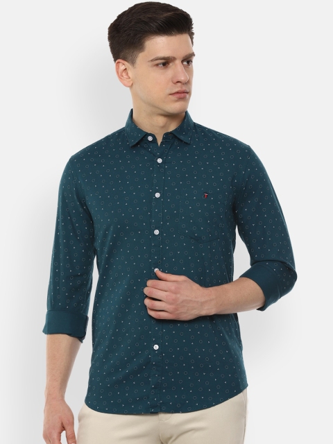 

Louis Philippe Jeans Men Green Printed Casual Shirt