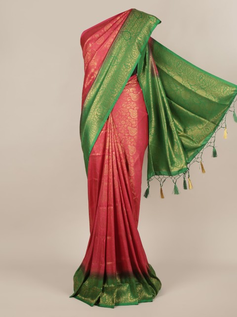 

Pothys Pink Woven Design Jute Silk Saree