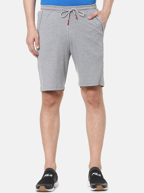 

FILA Men Grey Solid Regular Fit Sports Shorts