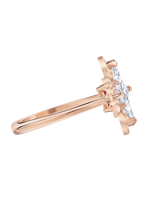 

SWAROVSKI Rose Gold-Plated White Crystal-Studded Finger Ring
