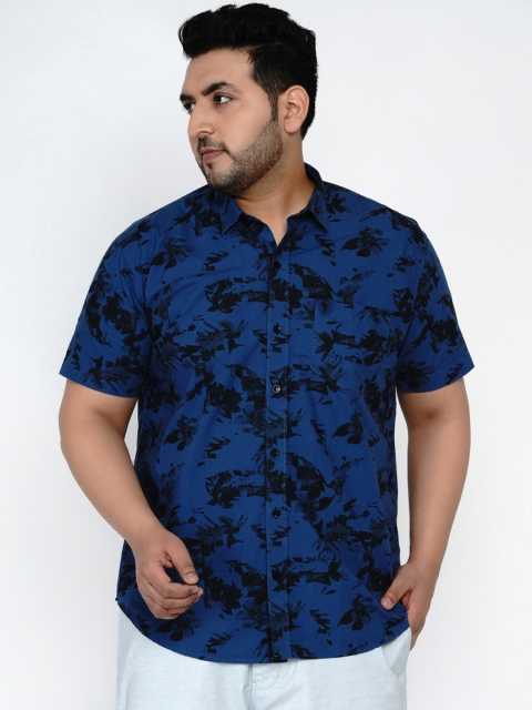 

John Pride Men Blue Slim Fit Printed Casual Shirt