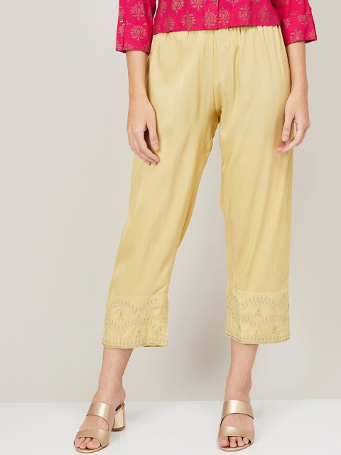 

Melange by Lifestyle Women Beige Solid Culottes