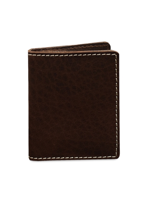

ABYS Men Coffee Brown Solid Leather Two Fold Wallet