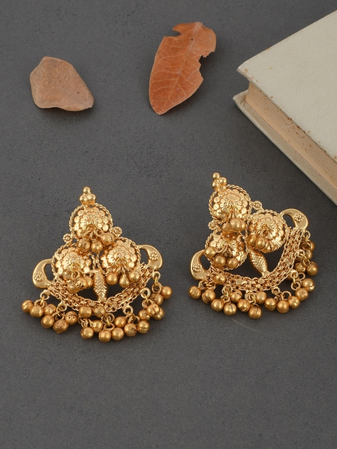 

Imittire Gold-Toned Contemporary Drop Earrings