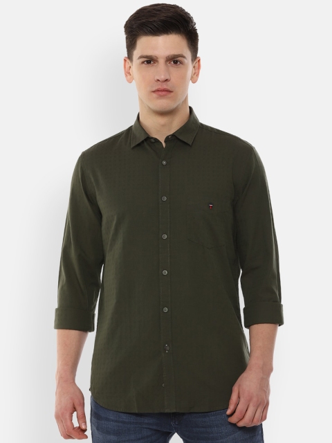 

Louis Philippe Sport Men Olive Green Solid Casual Shirt