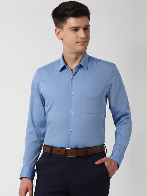 

Peter England Men Blue Regular Fit Solid Formal Shirt