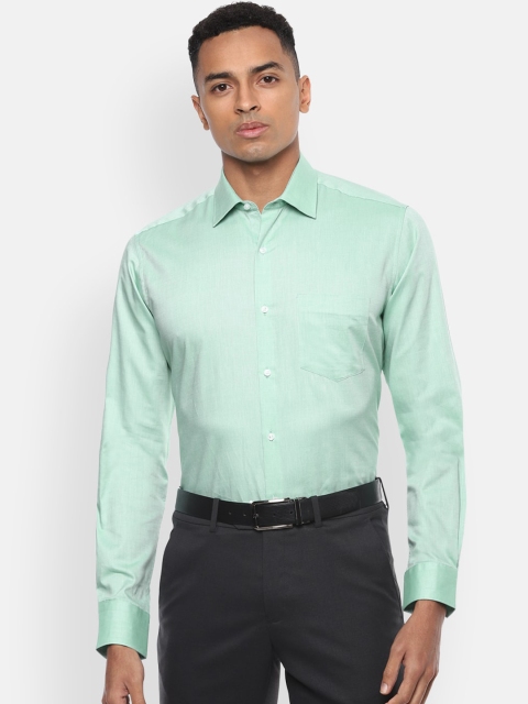 

Van Heusen Men Sea Green Regular Fit Solid Cotton Formal Shirt