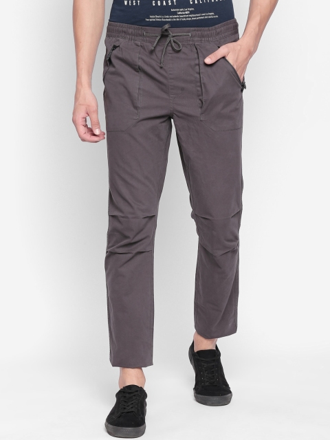 

Urban Ranger by pantaloons Men Taupe Slim Fit Solid Regular Trousers