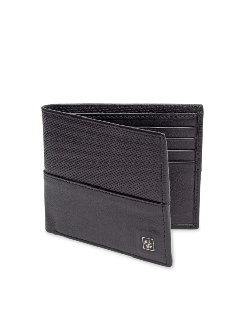 

Carlton London Men Black RFID Leather Two Fold Wallet