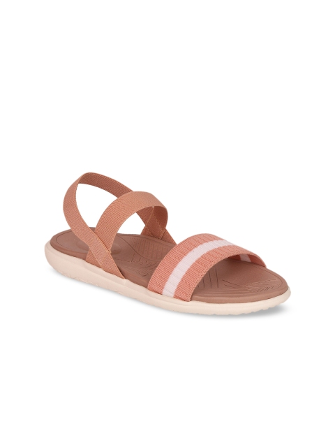 

Zyla Women Peach-Coloured Solid Open Toe Flats