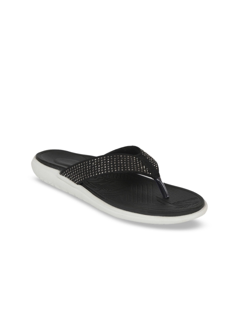 

Zyla Women Black Embellished Open Toe Flats