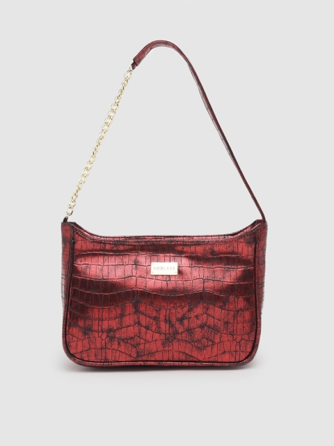 

EMBLAZE Red Textured Shoulder Bag
