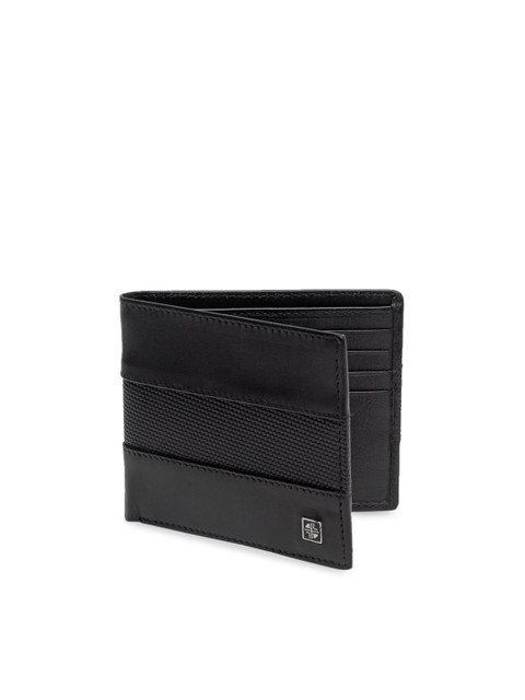 

Carlton London Men Black RFID Leather Two Fold Leather Wallet
